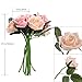 Artiflr Artificial Rose Flowers Bouquet Clearance 18 Flower Heads Artificial Silk Roses Bridal Wedding Bouquet for Home Wedding Garden Party Decoration (Champagne)
