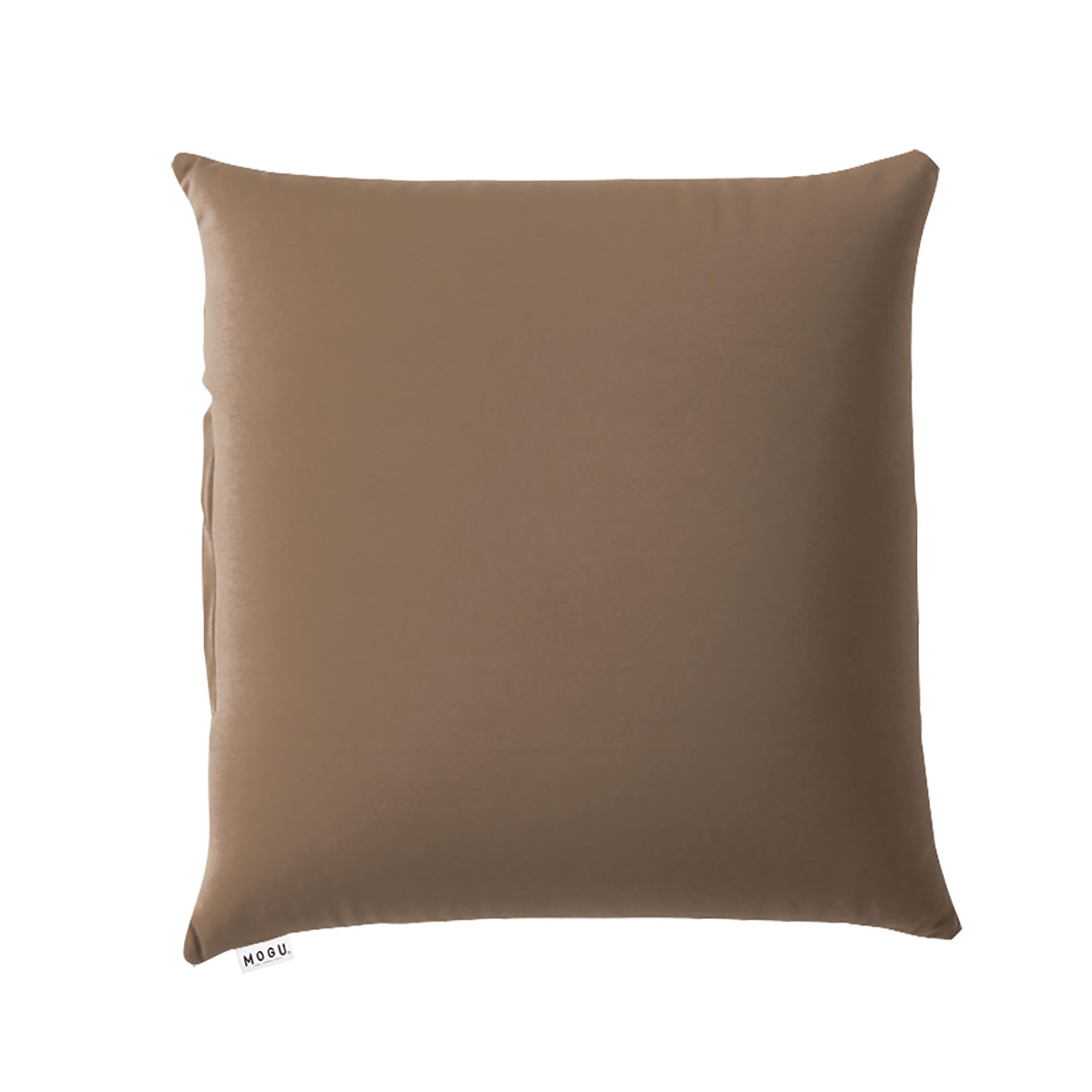 MOGU(モグ) スクエアクッション45 日本製 身体が求めるビーズクッション へたりにくい パウダービーズ使用 小型(約45x45x12cm) ブラウン 中身 背当て 座布団商品画像