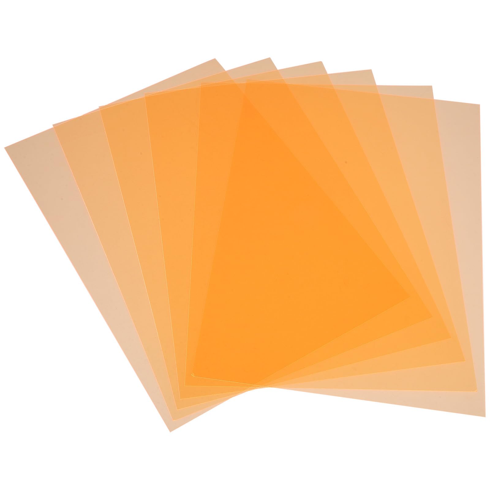 Operitacx 6Pcs Colored Pvc Light Diffuser Sheets 8.3 Inch Transparent Gel Film Plates for Photography Stage Classroom Color Correction Filters