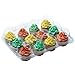 OccasionWise Premium Large Clear Cupcake Boxes with 12 Compartments | Durable Cup Cake Container/Holder to Keep Your Cupcakes or Muffins Delicious and Fresh Longer | Pack of 4