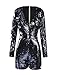 HaoDuoYi Women Mardi Gras's Sparkly Sequin V Neck Party Clubwear Romper Jumpsuit