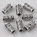 200pcs Tube Spacer Beads Findings Silver Plated 4mm for Jewelry Making (200pcs-7x3mm)