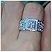 BigRose 2.65CT Men Rings Brilliant Cubic Zirconia Wedding Band Rhodium Plating Engagement Ring Solid 925 Sterling Silver 10