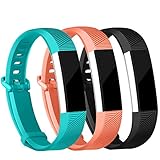 iGK Replacement Bands Compatible for Fitbit Alta and Fitbit Alta HR, Newest Adjustable Sport Strap Smartwatch Fitness Wristbands Black Coral Teal Small
