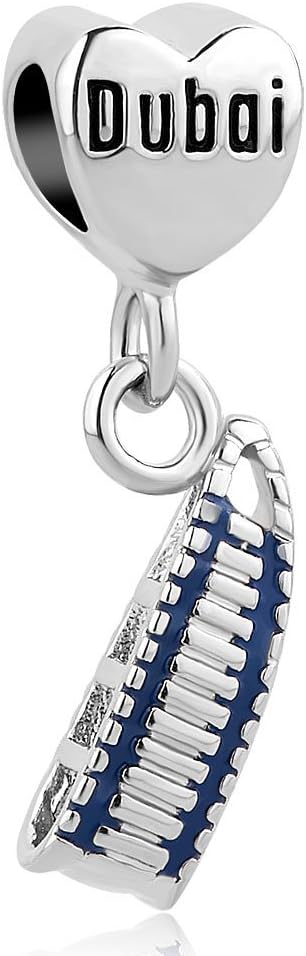 SexyMandalaTravel to Italy/Rome/Paris/London/Dubai Landmark Series Charm Dangle for European Bracelet &Necklace