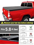 Premium TCD371015 Tri-Fold Tonneau Bed Cover Fits 2009-2017 Dodge Ram 1500 5.8' Short Box