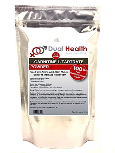 Pure L Carnitine L Tartrate Powder 500 Grams 1 1