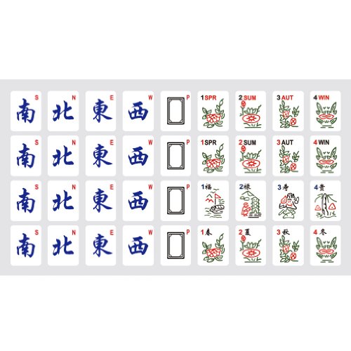 American Mah Jongg Tile Decal Stickers - Set of 180