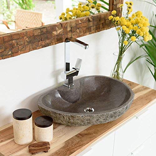 Wohnfreuden Naturstein Waschbecken Aufsatzwaschbecken 60 Cm Gerade R