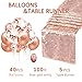 12x108 Inches Rose Gold Sequin Table Runners Wedding Table Runners-5 Pack and Confetti Balloons Rose Gold Latex Balloons for Party Festival and Home Decorations by QueenDream