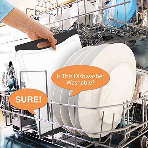 Extra Large Cutting Boards, Plastic Cutting Boards for Kitchen (Set of