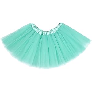 Women Tutu Skirt 5 Layers Tulle Girl Fluffy Ballet Skirt Rave Costume Party | 12" Women Short Tulle Skirt ,Ideal for Dance Pa