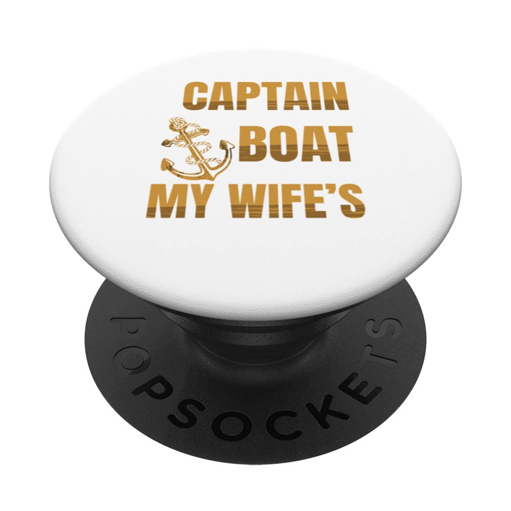 Men pontoon Gift women boat lover Boating fPontoon Captain PopSockets Swappable PopGrip