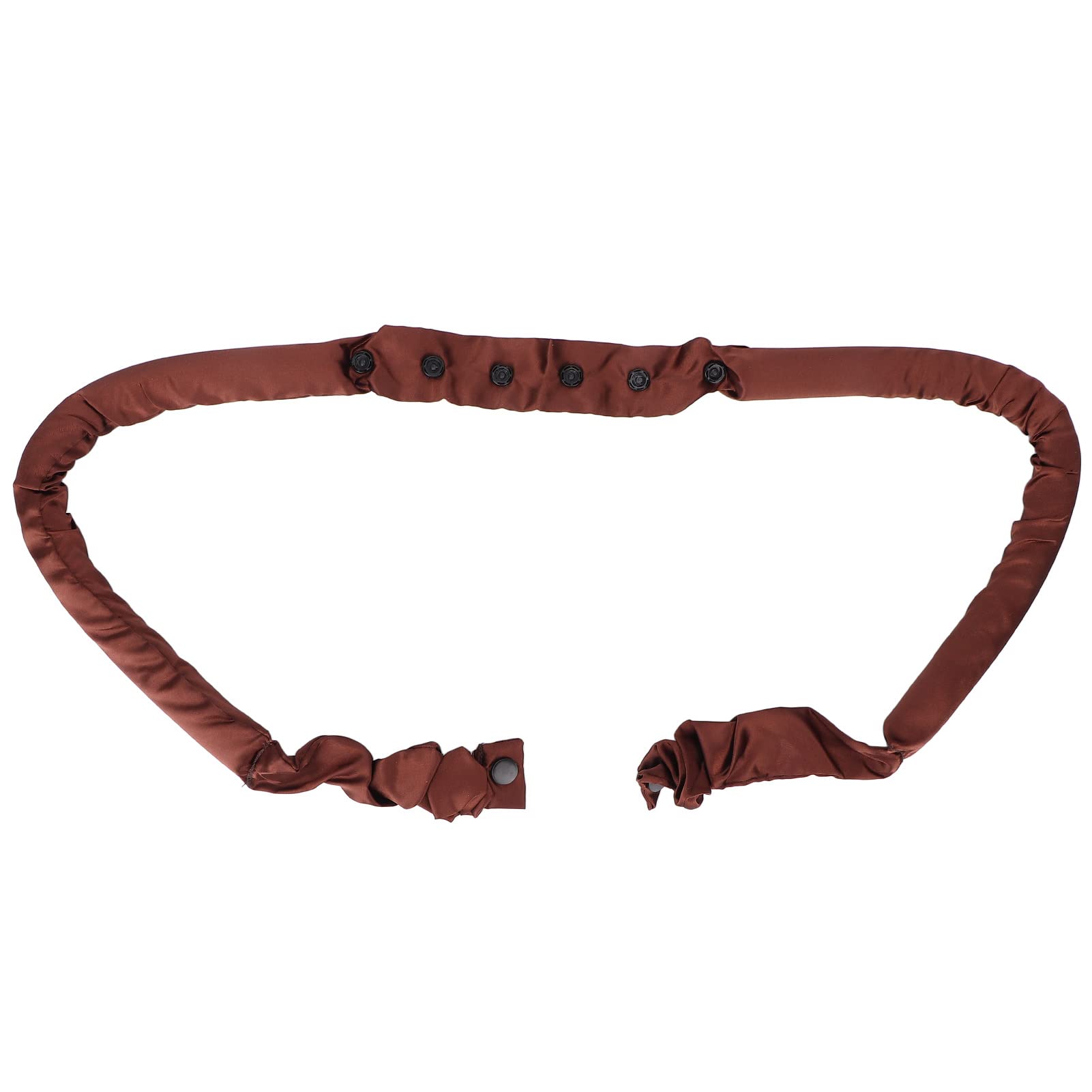Uxsiya Hair Curler Headband, Smoothing Edges Heatless Hair Roller Skin Friendly Prevent Hair Damage Button Fixed for Thick Hair for Night Use(Brown)