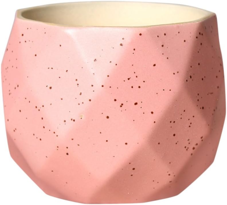 Emorias 1Pcs Ceramics Desk Accessory Outdoor Indoor Plant Pot Flower Containers Garden Decoration Planter Bucket-Pink