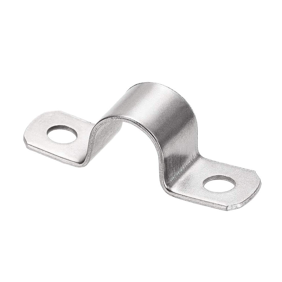 Unifizz 20mm(0.8") Heavy Duty 2 Hole U-Bracket Pipe Clamp,304 Stainless Steel Rigid U-Tube Strap Clamp Hanger Tube Tension Clips 4pcs
