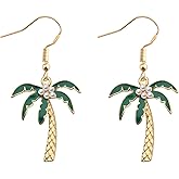 MYOSPARK Coconut Palm Tree Dangle Earring Summer Holiday Hawaii Gift Beach Theme Jewelry Earrings for Women