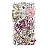 Spritech(TM) LG G Stylo Hard Case,Bling Crystal 3D handmade Rhinestone Design Clear Phone Cover for LG G Stylo