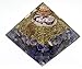 Orgone Pyramid Energy Generator – Third Eye Chakra Symbol Orgonite Lapis Lazuli Crystal Pyramid with Brass Metal - Chakra Balancing-Healing-Meditation-Yoga