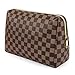 NabeCase Makeup Bag Clutch Cosmetic Bags Retro Cosmetic Pouch Toiletry Travel Organizer for Women, Cosmetics, Make Up Tools, Toiletries（Browm）