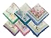 Forlisea Womens Beautiful Cotton Floral Handkerchief Wendding Party Fabric Hanky 6pc/5.99 10pcs/9.99 20pc/20.99