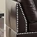 Poundex F6973 Bobkona Viola Faux Leather Left or Right Hand Chaise Sectional Set with Ottoman in Espresso | Comes in 3 packages