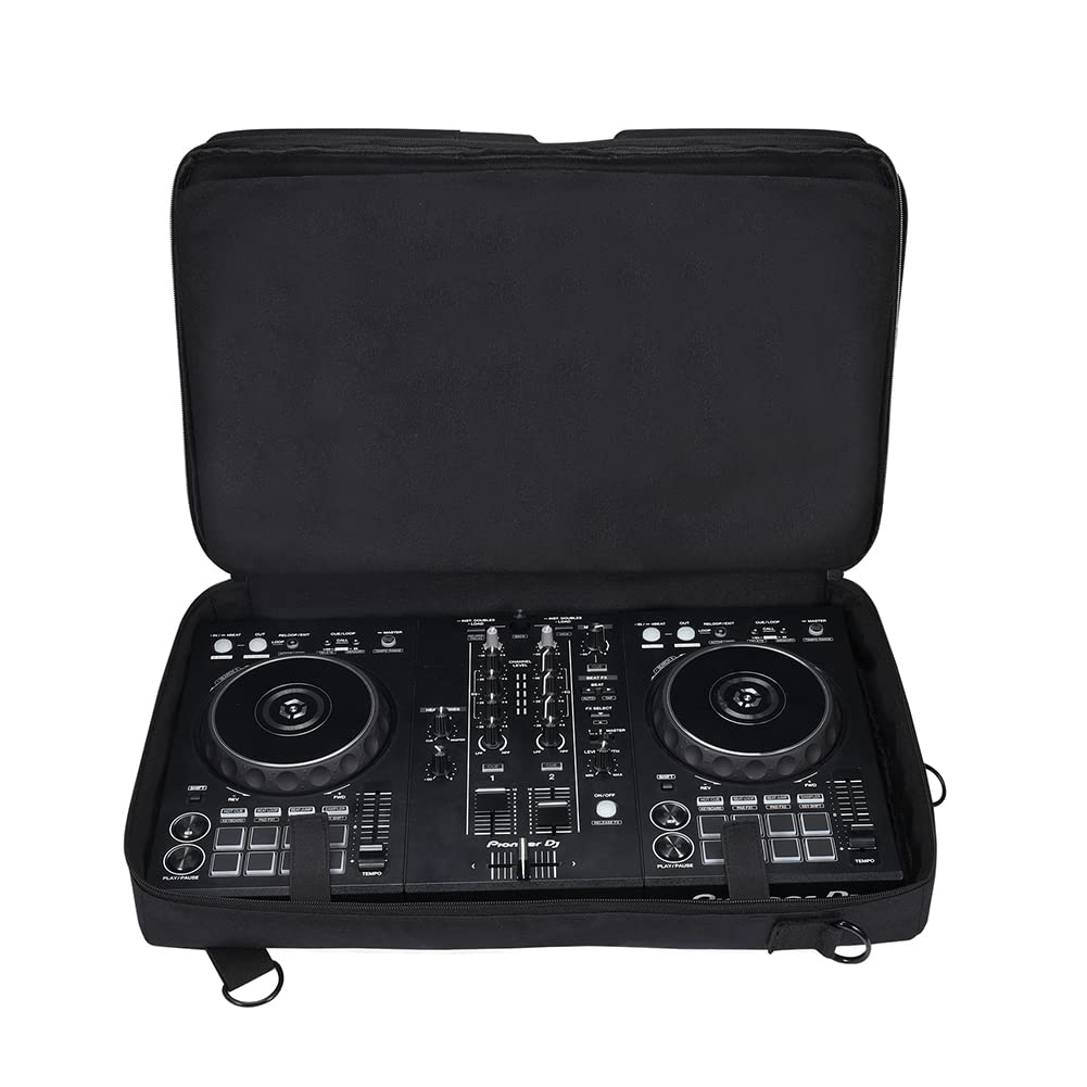 Janjunsi DJ Controller Storage Case Compatible with Pioneer DDJ-400/DDJ-FLX4/DDJ-SB3/Roland DJ-202 - DJ Mixer Carrying Bag, with Shoulder Strap