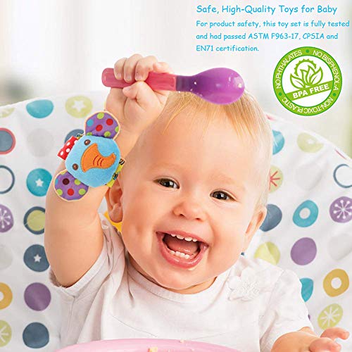 leyoyo sonajero para bebés, muñecas, sonajeros, sonajeros, buscadores de pies, juguetes de desarrollo suave para bebés recién nacidos, niños y niñas, niños pequeños