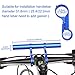 KANGBUKE Bike Handlebar Extender,Bicycle Handlebar Extension Aluminum Alloy Mount Holder Double Clamp Bike Bracket Bicycle Accessories for Flashlight Speedometer (Black)