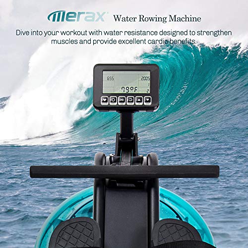 Merax-Water-Rowing-Machine--Fitness-Indoor-Water-Rower-with-LCD-Monitor-Home-Gym-Equipment