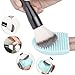 KINGLAKE 2 Pcs Makeup Brush Cleaner Cosmetic Makeup Brush Egg Silicone Cleaning Glove Little Scrubber Tool Mini Washboard for Make-Up Brushes
