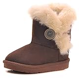IOO Baby Girls Boys Plush-Filled Bailey Button Snow