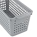 Doryh Plastic Baskets for Organizing, Grey, Set of 4