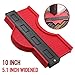 10 Inch Widen Contour Gauge Duplicator, Contour Tool Profile Guide for Woodworking Project Copy Layout Shape and Tracing Pipe Tile Cutting Measuring Tool, Extra Measure Depth (Red)