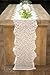 Ling's moment 12 x 120 inches White Lace Table Runner/Overlay Rustic Chic Wedding Reception Table Decoration Boho Party Decoration Baby Bridal Shower Decor