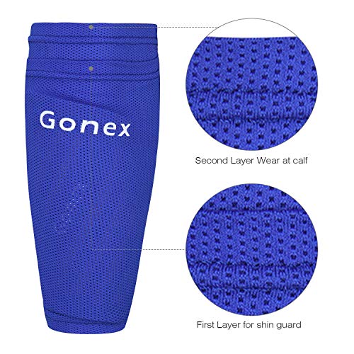 image for Gonex Soccer Shin Guards for Kids Adult, Youth Boys Girls Shin Guards 