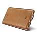 8000mAh Cell Phone Power Bank Portable USB Charger, Icarercase Universal Compact Genuine Leather Surface Leather External Battery for iPhone, iPad, Android and Other Smart Devices（Brown）