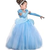 ToLaFio Princess Costume for Girls Halloween Fancy Party Dress Princess Dress Up Clothes for Little Girl