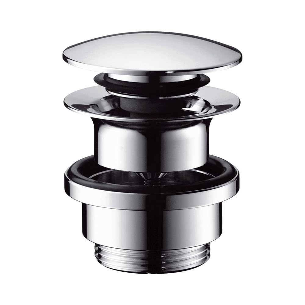 SCHLÄFER 4051001 Click Clack Drain for Basin and Bidet with Overflow, 1 1/4 in Brass Drain Valve