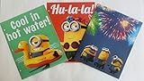 Despicable Me 2 Minions - Two Pocket Folders for School - Set of 3 Assorted Portfolio File Folders for Organization - Fun School Supplies for Kids