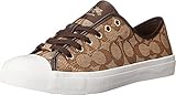 Coach Womens Empire Outline Sneaker Khaki/Chestnut Size 6