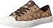 Coach Womens Empire Outline Sneaker Khaki/Chestnut Size 9