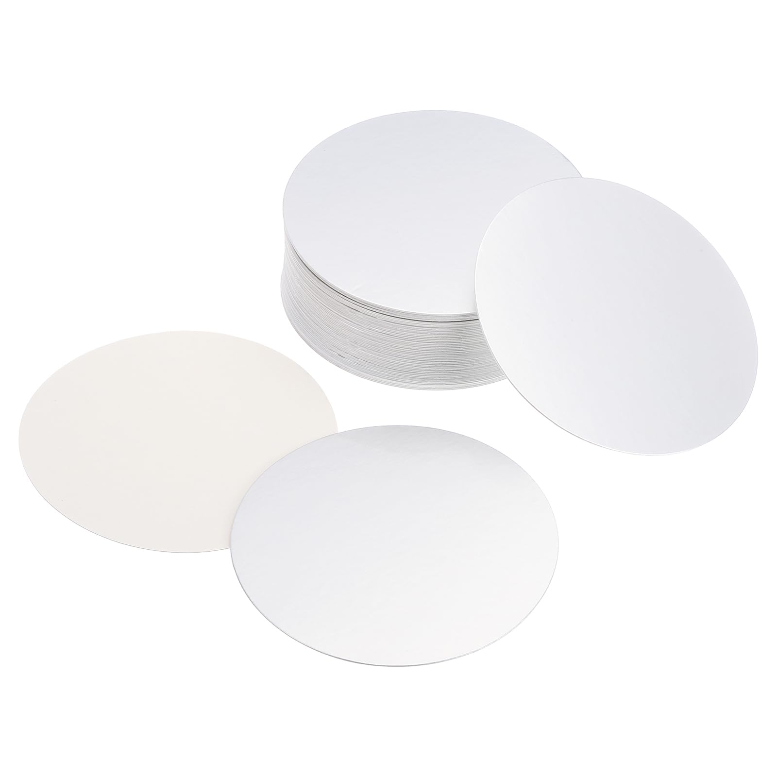 PATIKIL 85mm/3.35" Aluminum Foil Cap Liner, 150 Pack Resistant Tamper Induction Heat Sealer Sealing Liners for PET Plastic Bottle Jar Lid