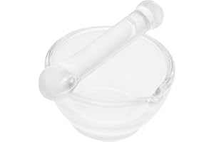 Hemobllo Glass Pestle and Bowl for Lab Grinding Mixer for Science Laboratory Use