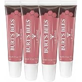 Burt's Bees Peachy 100% Natural Lip Shine - Moisturizing Lip Gloss (4 Pack)