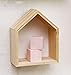 Sweet FanMuLin 2PCS Lovely Wooden House-Shaped Wall Storage Shelf Kid's Room Decoration (White)
