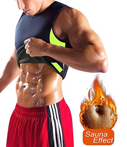 NINGMI Mens Sweat Vest Slimming Sauna Shirt Neoprene Burning Fat Top Tank for Weight Loss