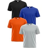 4 Pack Boys Graphic and Solid T-Shirts Short Sleeve Crewneck Tees | Boys graphic tees and solid T-shirts, short sleeve crewneck shirts for school, sports and everyday casual wear