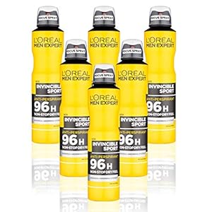 LOreal-Men-Expert-Invincible-Sport-96H-Anti-Perspirant-Deodorant-for-Men-250-ml-Pack-of-6-Bulk-Buy L'Oréal Men Expert Invincible Sport 96H Anti-Perspirant Deodorant for Men, 250 ml, Pack of 6, Bulk Buy