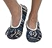 Snoozies Womens Artisan Stripes Ballerina Slipper Socks | Womens Slippers | Blue | Large